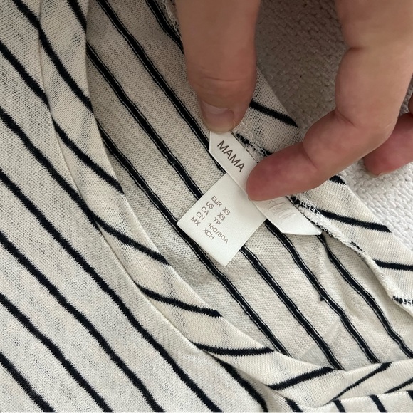 H&M Mama Linen Maternity Top – Striped, Size XS - Picture 5 of 5